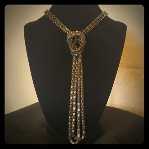 💀4 for $20- Gunmetal Knot style Necklace